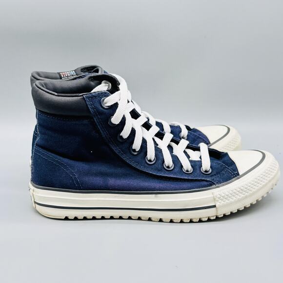 Converse Shoes Womens 8 Blue Canvas Chuck Taylor All Star High Top Sneakers - Picture 1 of 10